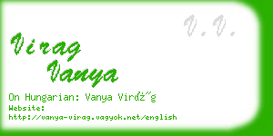 virag vanya business card